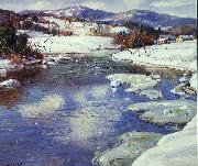 George Gardner Symons Valley Stream in Winter oil painting on canvas